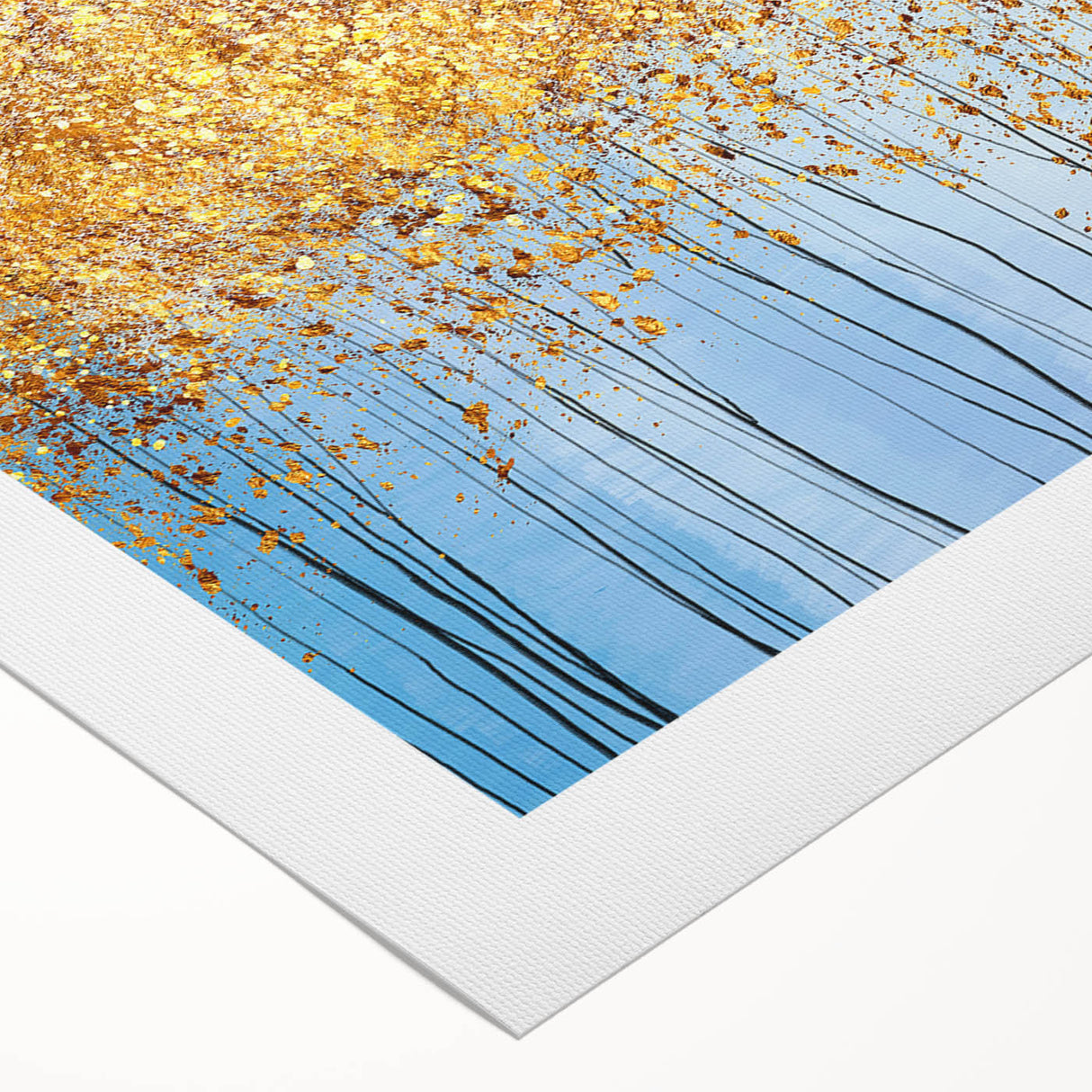 Golden Canopy Abstract – Modern Large Wall Art for Living Room