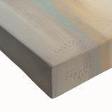 Close-up of an abstract architecture wall art design on stretched canvas, showcasing intricate geometric patterns and vibrant colors, perfect for modern decor.