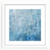 Abstract splatter frame with a white mat, showcasing vibrant colors and artistic textures, ideal for modern home decor and gallery displays.