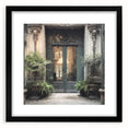 Extra large abstract art print featuring colorful, textured patterns on a black framed canvas, ideal for living room decor.