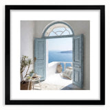 Extra large abstract art print featuring vibrant, colorful textures on a black framed canvas, ideal for living room decor.