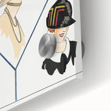 Fashionable Art Deco Wall Art – 1920s Vintage Hat Style Print