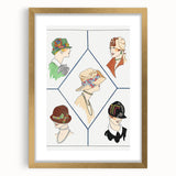 Fashionable Art Deco Wall Art – 1920s Vintage Hat Style Print