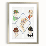 Fashionable Art Deco Wall Art – 1920s Vintage Hat Style Print