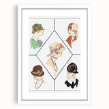 Fashionable Art Deco Wall Art – 1920s Vintage Hat Style Print