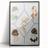 Fashionable Art Deco Wall Art – 1920s Vintage Hat Style Print