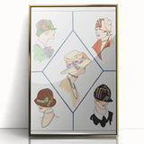Fashionable Art Deco Wall Art – 1920s Vintage Hat Style Print