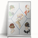 Fashionable Art Deco Wall Art – 1920s Vintage Hat Style Print