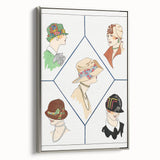 Fashionable Art Deco Wall Art – 1920s Vintage Hat Style Print