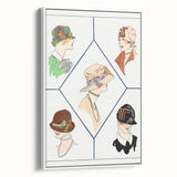 Fashionable Art Deco Wall Art – 1920s Vintage Hat Style Print