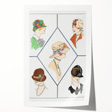 Fashionable Art Deco Wall Art – 1920s Vintage Hat Style Print