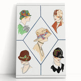 Fashionable Art Deco Wall Art – 1920s Vintage Hat Style Print