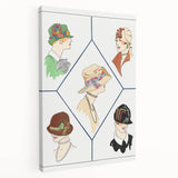 Fashionable Art Deco Wall Art – 1920s Vintage Hat Style Print