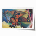 Expressionist Landscape Scene – Vibrant Indians on Horseback Wall Art
