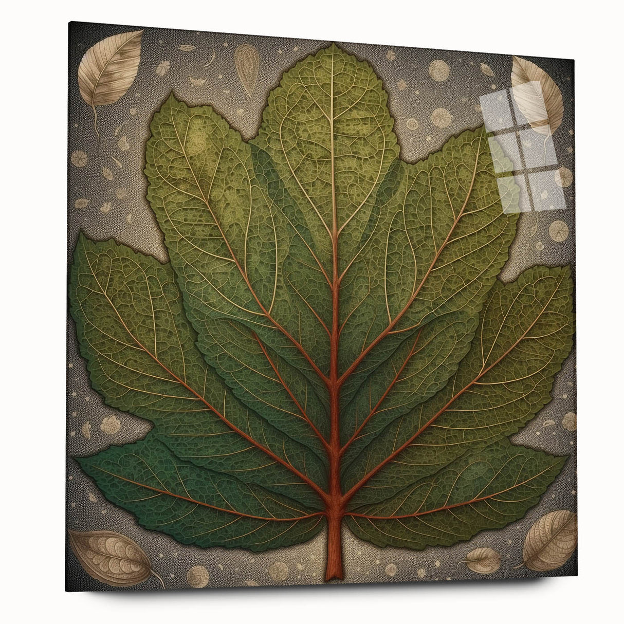 Acrylic wall art showcasing vibrant floral and botanical designs framed in glass, highlighting intricate details and textures, perfect for home decor enhancement.