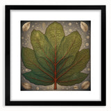 Framed wall art showcasing a vibrant floral and botanical design with a sleek black mat, perfect for modern home decor and enhancing interior aesthetics.