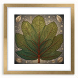 Framed wall art displaying a vibrant floral design with gold accents and a white mat, perfect for home decor. Ideal for adding a touch of elegance to any room.