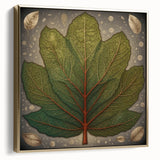 Framed wall art featuring an elegant design of vibrant flowers and botanical leaves in silver and gold tones, perfect for modern home decor aesthetics.