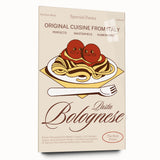 Large abstract wall art on acrylic glass featuring an array of food dishes in muted earth tones.