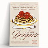 Black and white large art print of various food dishes on stretched canvas, ideal for kitchen wall art.