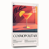 Large abstract wall art depicting colorful food and drinks on acrylic glass, suitable for dining room decor.