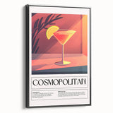 Black and white vintage poster art of a landscape on framed canvas, suitable for bedroom wall decor.