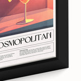 Extra large framed canvas featuring a close-up view of colorful, textured food and drinks, ideal for living room decor.