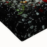 Black and white close-up of assorted fruits on a large stretched canvas, ideal for bedroom wall art.