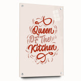 Large abstract wall art on acrylic glass featuring vibrant, multicolored brush strokes, ideal for dining room decor.