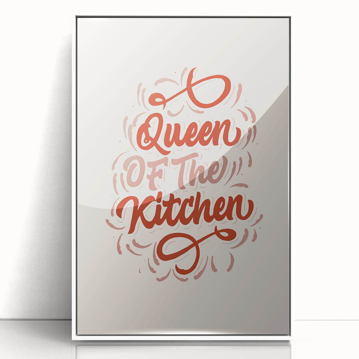 Acrylic print of a food-inspired art deco poster in muted pastel shades, suitable for modern nursery decor.