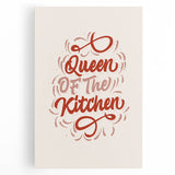 Large black and white stretched canvas featuring a vintage-inspired culinary design, ideal for kitchen wall art.