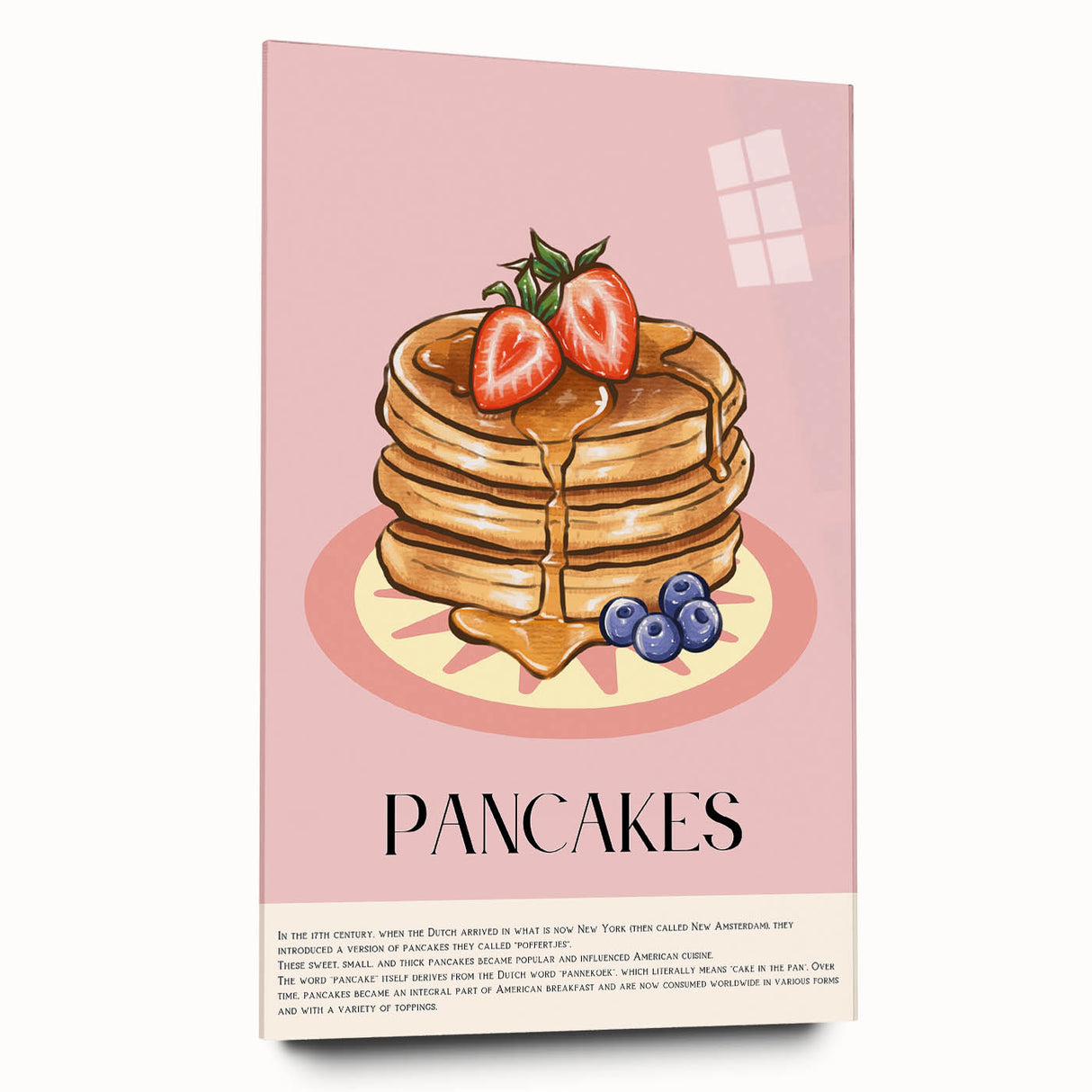 Acrylic print of large abstract pastel pastries, ideal for bedroom or dining room art.