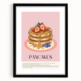 Extra large framed wall art featuring abstract, colorful art of pastries in textured style, ideal for living room decor.