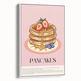 Vintage poster art of colorful pastries on a framed canvas, ideal for extra large living room decor.