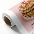 Art Deco poster featuring assorted pastries in soft pastel shades on rolled canvas.