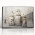 Winter Snowman Family – Heartwarming Christmas Art Prints