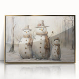 Winter Snowman Family – Heartwarming Christmas Art Prints