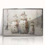 Winter Snowman Family – Heartwarming Christmas Art Prints