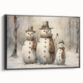 Winter Snowman Family – Heartwarming Christmas Art Prints