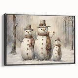 Winter Snowman Family – Heartwarming Christmas Art Prints