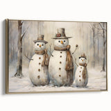 Winter Snowman Family – Heartwarming Christmas Art Prints