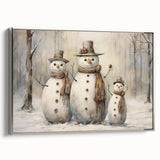Winter Snowman Family – Heartwarming Christmas Art Prints