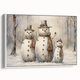 Winter Snowman Family – Heartwarming Christmas Art Prints