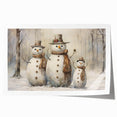 Winter Snowman Family – Heartwarming Christmas Art Prints