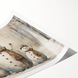 Winter Snowman Family – Heartwarming Christmas Art Prints
