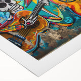 Colorful Cinco de Mayo Wall Art - Mexican Fiesta Skeleton Guitarists