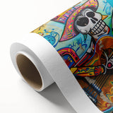 Colorful Cinco de Mayo Wall Art - Mexican Fiesta Skeleton Guitarists