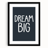 Dream Big - Boys Room Wall Art Kids Bedroom Decor
