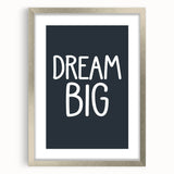 Dream Big - Boys Room Wall Art Kids Bedroom Decor
