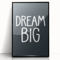 Dream Big - Boys Room Wall Art Kids Bedroom Decor